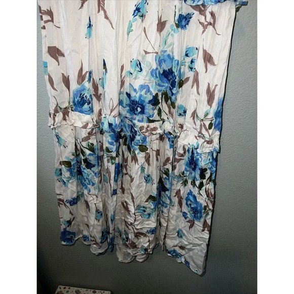 BTFL-Life Dress Size XS Blue White Floral Dainty Coquette - Picture 11 of 16